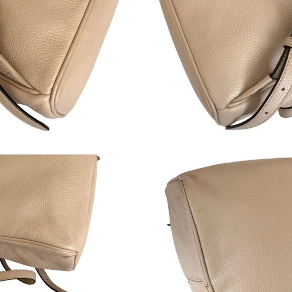 Michael Kors Pebbled Leather Backpack Taupe Beige Medium Size - Picture 11 of 11